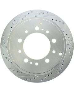 StopTech Select Sport 13-17 Toyota Land Cruiser Drilled / Slotted Rear Passenger-Side Brake Rotor - 227.44157R