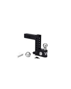 Weigh Safe Aero Hitch 6in Drop Hitch & 2in Shank (10K/12.5K GTWR) w/WS05 - Steel - AWS6-2-KA
