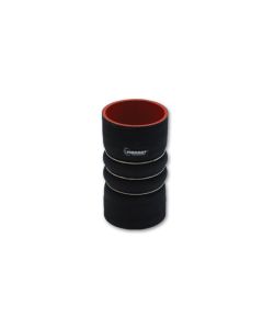 Vibrant 4 Ply Aramid Hump Hose w/3 SS Rings 2.5in ID x 6in Length - Black - 11818