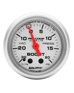 Autometer Ultra-Lite 52mm 20 PSI Mechanical Boost Gauge - 4301