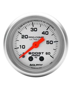 AutoMeter GAUGE BOOST 2 1/16in. 60PSI MECHANICAL ULTRA-LITE- AUTO-4305