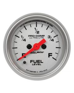 Autometer Ultra-Lite 52mm 0-280 ohm Adj Full Sweep Electronic Fuel Level Programmable Empty-Full  Ga - 4310