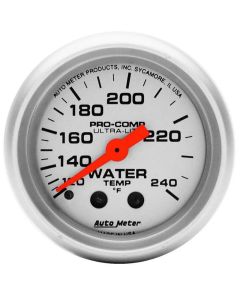 Autometer Ultra-Lite 52mm 120-240 Deg F Mechanical Water Temp Gauge - 4332