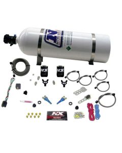 Nitrous Express Ford EFI Dual Nozzle Nitrous Kit (100-300HP) w/15lb Bottle - 20115-15