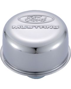 Ford Racing Chrome Breather Cap w/ Ford Mustang Logo - 302-220