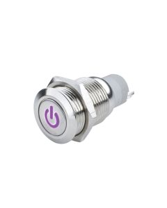 Oracle Pre-Wired Power Symbol On/Off Flush Mount LED Switch - UV/Purple - 2009-007
