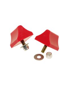 Prothane Universal Bump Stop 1-3/8 X 2 X 2-1/4 Wedge - Red - 19-1303