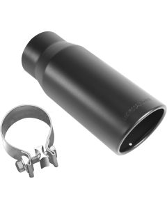 MagnaFlow Tip Stainless Black Coated Single Wall Round Single Outlet 5in Dia 4in Inlet 13in L - 35238