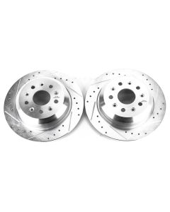 Power Stop 18-19 Jeep Wrangler Rear Evolution Drilled & Slotted Rotors - Pair - AR8388XPR