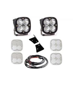 Baja Designs 07-18 Jeep Wrangler JK Squadron Pro Spot A-Pillar Kit LED Light Pods - White - 447797