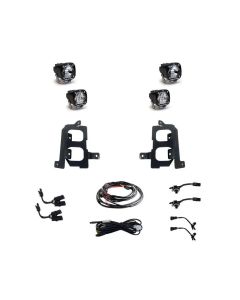 Baja Designs 19-22 GMC 1500 S1 Fog Pocket Mount Kit Clear Spot / Clear Wide Cornering - 448085