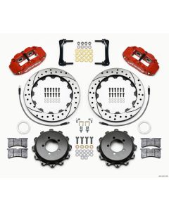 Wilwood Forged Narrow Superlite 4R Big Brake Rear Brake Kit For OE Parking Brake - Drilled and Slott
