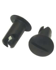 Moroso Quick Fastener - Oval Head - 5/16in x .450in - Aluminum - Black - 10 Pack - 71327