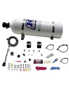 Nitrous Express All Ford EFI Single Nozzle Nitrous Kit (35-150HP) w/15lb Bottle - 20922-15