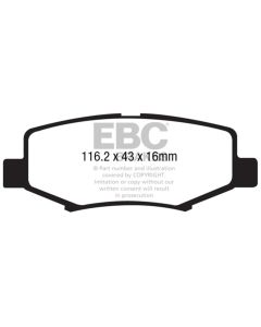 EBC 06-11 Dodge Nitro 3.7 Ultimax2 Rear Brake Pads - UD1274
