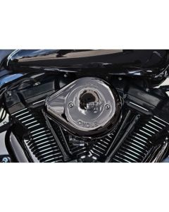 S&S Cycle 17-23 M8 Models Lava Chrome Stealth Teardrop Air Cleaner Kit - 170-0781