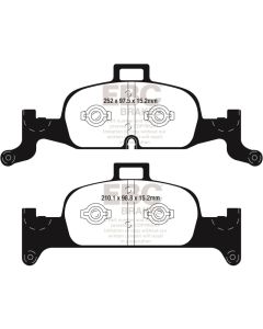 EBC Brakes Greenstuff Street sport Front Disc Brake Pad Set FMSI D1897 Audi Front 2.0L 4-Cyl- EBC-DP
