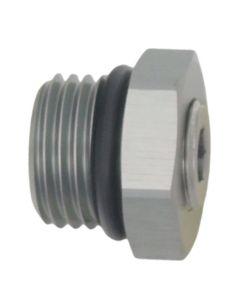 DeatschWerks 6AN ORB Male Plug Fitting with 1/8in NPT Gauge Port - Anodized DW Titanium - 6-02-0730