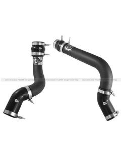 aFe BladeRunner 3in Black Intercooler Tubes Hot & Cold Side Kit for 13-14 Dodge RAM Diesel 6.7L (td) - 46-20134-B