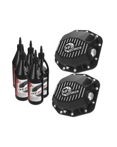 aFe Pro Series Front and Rear Diff Cover Kit w/ Oil 2018+ Jeep Wrangler (JL) V6 3.6L (Dana M220) - 46-7100AB