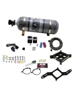 Nitrous Express 4150 Single Entry Crossbar Nitrous Plate Kit RNC (250-750HP) w/Composite Bottle - 63840-12