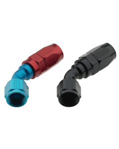 Fragola -4AN x 45 Degree Pro-Flow Hose End - Black - 224504-BL