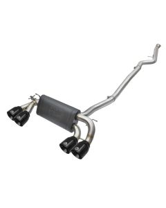 aFe 16-18 BMW M2 L6-3.0L MACH Force-Xp 3in to 2.5in 304 SS Cat-Back Exhaust System-Quad Black Tips - 49-36330-1B