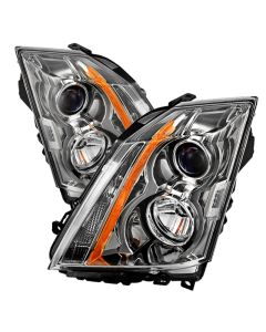 xTune Cadillac Cts 08-12 / CTS-V 09-12 Halogen Only projector Headlights Chrome HD-JH-CACTS08-AM-C - 9027246