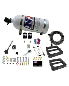 Nitrous Express Dual Dom/Gas Nitrous Kit (100-500HP) w/10lb Bottle - 50270-10