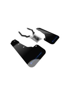 Rally Armor 18-23 Subaru Crosstrek Black Mud Flap w/Blue Logo (Front Only) - MF46-FTLT-BLK/BL