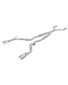 aFe POWER Takeda 2.5in 304 SS CB Exhaust w/ Polished Tips 17-19 Infiniti Q60 V6-3.0L (tt) - 49-36134NM-P