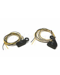 Letric Lighting Black Mini Mirror Mounted Front LED Turn Signals - Black - LLC-MMM-B