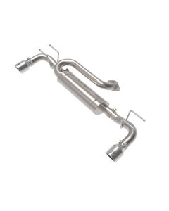 aFe 19-22 Mazda 3 L4 2.5L Takeda 3in to 2-1/2in 304 Stainless Steel Axle-Back Exhaust w/Polished Tip - 49-37023-P