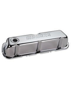 Moroso Ford 302/351W Valve Cover - w/o Baffles - Stamped Steel Chrome Plated - Pair - 68202