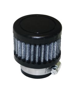 Moroso Filtered Valve Cover Breather - Clamp-On - 1in ID - Black Finish - 68792