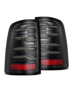 AlphaRex 09-18 Dodge Ram Luxx-Series LED Tail Lights Alpha-Black w/ Activation Light & Seq. Signal - 640003