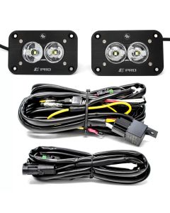 Baja Designs S2 Pro Flush Mount LED Light Pod Kit Work/Scene Pattern - Pair - 487808