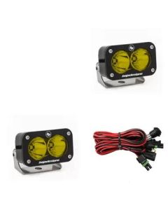 Baja Designs S2 Pro Series LED Light Pods Amber Lens Work/Scene Pattern - Pair - 487816