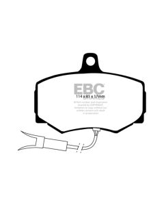 EBC 88-89 Jaguar XJ6 3.6 Redstuff Front Brake Pads - DP3756/2C