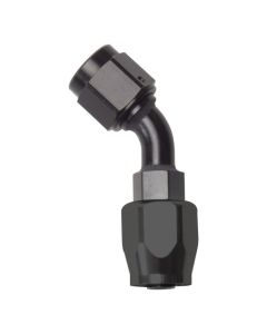Russell Performance -8 AN Black 45 Degree Full Flow Hose End - 610105