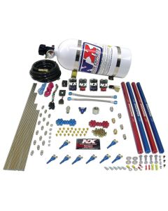 Nitrous Express Shark/Gas (200-600HP) 2 Solenoid Nitrous Kit w/15lb Bottle - 90000-15