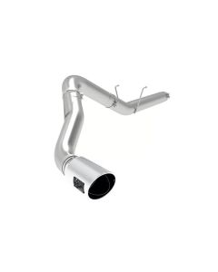 aFe ATLAS 5in Alum Steel DPF-Back Exhaust System w/Polished Tip 19-20 Ram Diesel Trucks L6-6.7L (td) - 49-02075-P