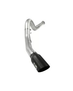 aFe Atlas 5in DPF-Back Aluminized Steel Exh Sys Ford Diesel Trucks 11-14 v8-6.7L td wrinkled blk tip - 49-03055-B
