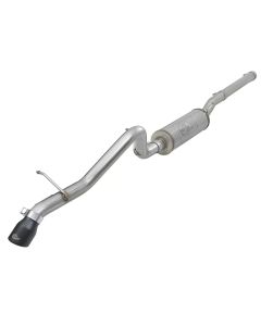 aFe MACH Force-Xp 2-1/2in 409 SS Hi-Tuck Cat-Back Exhaust w/Black Tip 07+ Jeep Wrangler JK 3.6L/3.8L - 49-48057-B