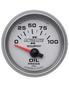 AutoMeter GAUGE OIL PRESSURE 2 1/16in. 100PSI ELECTRIC ULTRA-LITE II- AUTO-4927