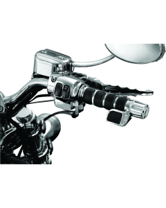 Kuryakyn Premium ISO Grip With Contoured Throttle Boss Throttle-By-Wire Chrome - 6343