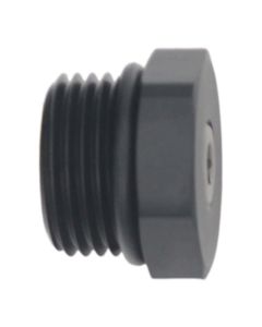 DeatschWerks 10AN ORB Male Plug Fitting with 1/8in NPT Gauge Port - Anodized Matte Black - 6-02-0732-B