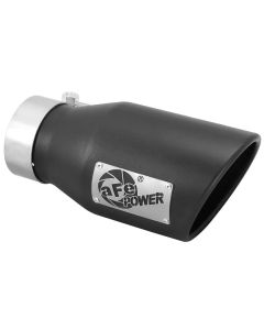 aFe Power Gas Exhaust Tip Black- 3 in In x 4.5 out X 9 in Long Bolt On (Black) - 49T30451-B09