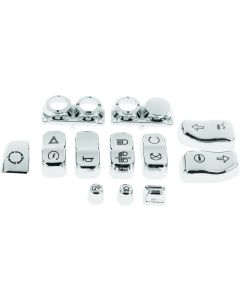Bikers Choice 16-Up FLHTCU Chrome Switch Cap Kit - 483318