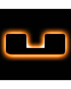ORACLE Lighting Universal Illuminated LED Letter Badges - Matte Blk Surface Finish - U - 3141-U-005